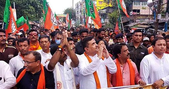 पश्‍चिम बंगाल में भाजपा का नबान्न अभियान: BJP के कई बड़े नेता गिरफ्तार