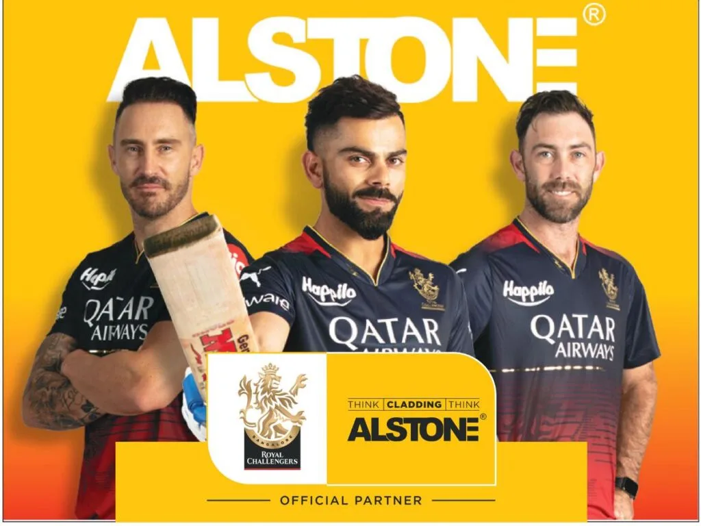 Alstone –The Country’s Premier Metal Composite Panel Brand Collaborates with Royal Challengers Bangalore as Official Partner for IPL 2023