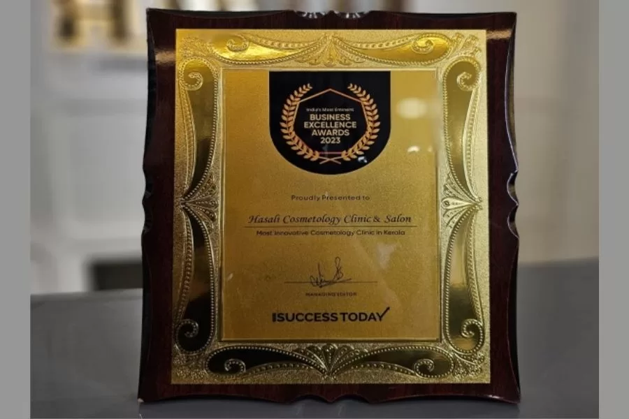 Hasali Cosmetology Clinic and Salon Recognized with Business Excellence Award 2023 for Best Innovative Cosmetology Clinic in Kerala