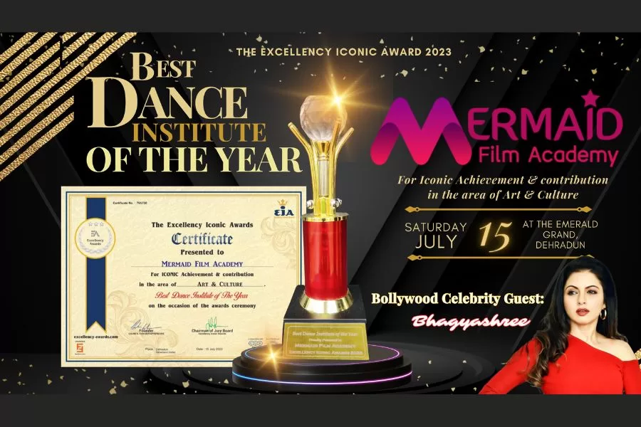 Kolkata’s Mermaid Film Academy has been awarded the “Best Dance Institute of the Year” award at The Excellency Iconic Awards 2023