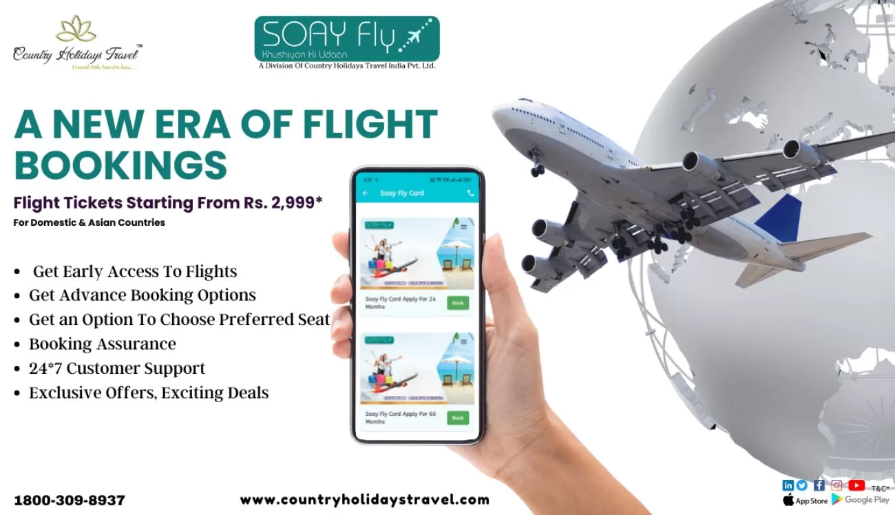 SOAY Fly -An Unbeatable Flight Booking Division Of Country Holidays Travel India