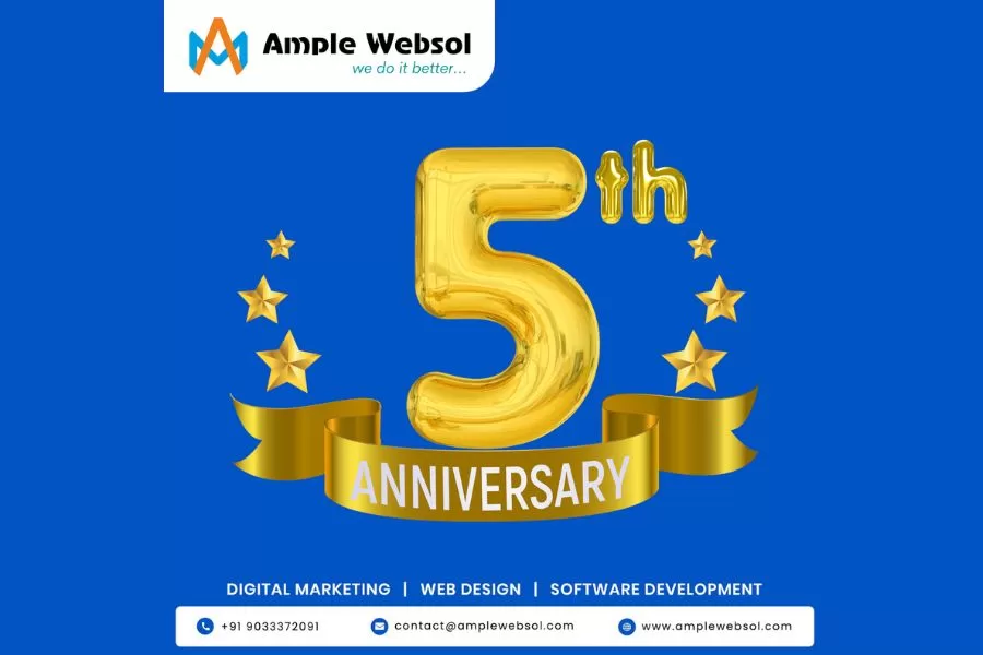 Ample Websol Celebrates 5 Years of Digital Excellence as a Leading Digital Marketing Company in Vadodara