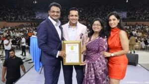 Motivational speaker Dr. Vivek Bindra has achieved his 12th world record
