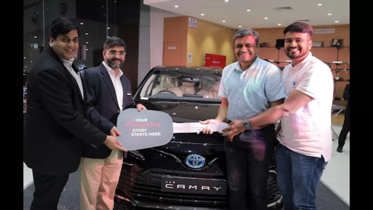 Toyota Camry, one of the world’s best-selling hybrid cars, showcased in Surat