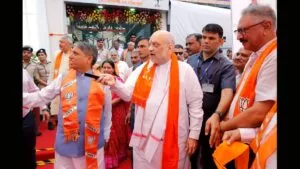 Amit Shah inaugurates office of BJP MLA Kaushik Jain in Ahmedabad; The first-ever E-Office for an MLA in Gujarat