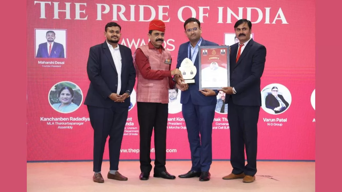 Kartik Soni honoured with The Pride of India Award for reshaping Ahmedabad’s real estate