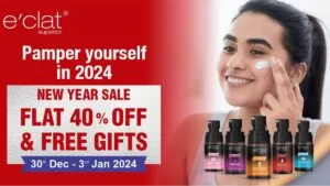 Celebrate the New Year with Unbeatable Offers from India’s leading facial serum brand – e’clat!