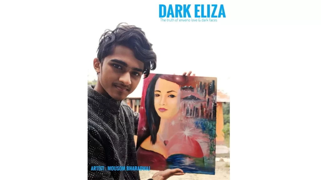 Artist Mousom Bharadwaj’s latest painting Dark Eliza – the truth of enveno love and dark faces