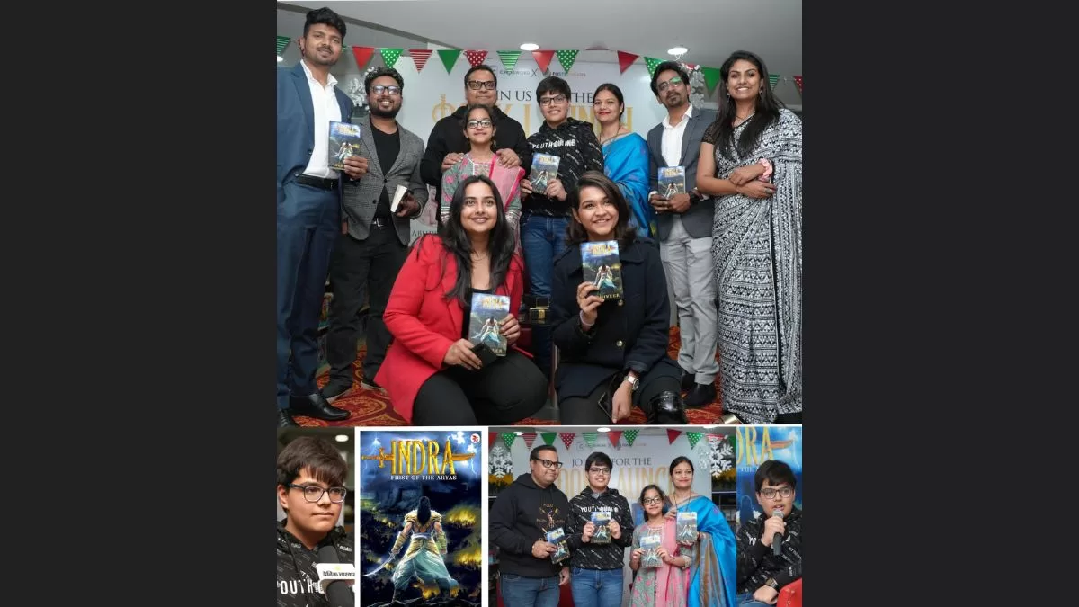 Indra: The First of the Aryas published by NuVoice and globally distributed by Simon & Schuster India Book Launch with Author Abhiveer Soni and Chief Guest Kevin Missal