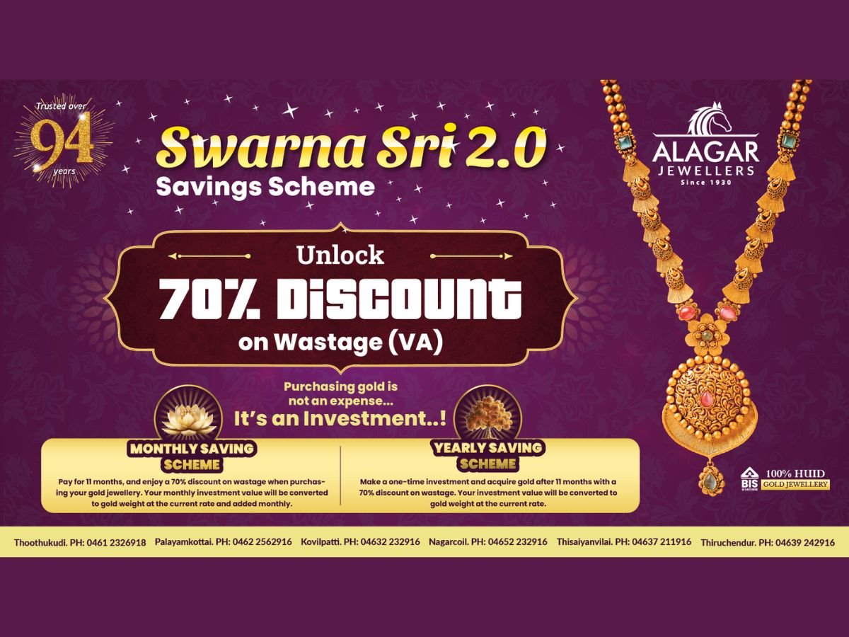 Alagar Jewellers Unveils Swarna Sree 2.0: The Ultimate Jewellery Savings Scheme