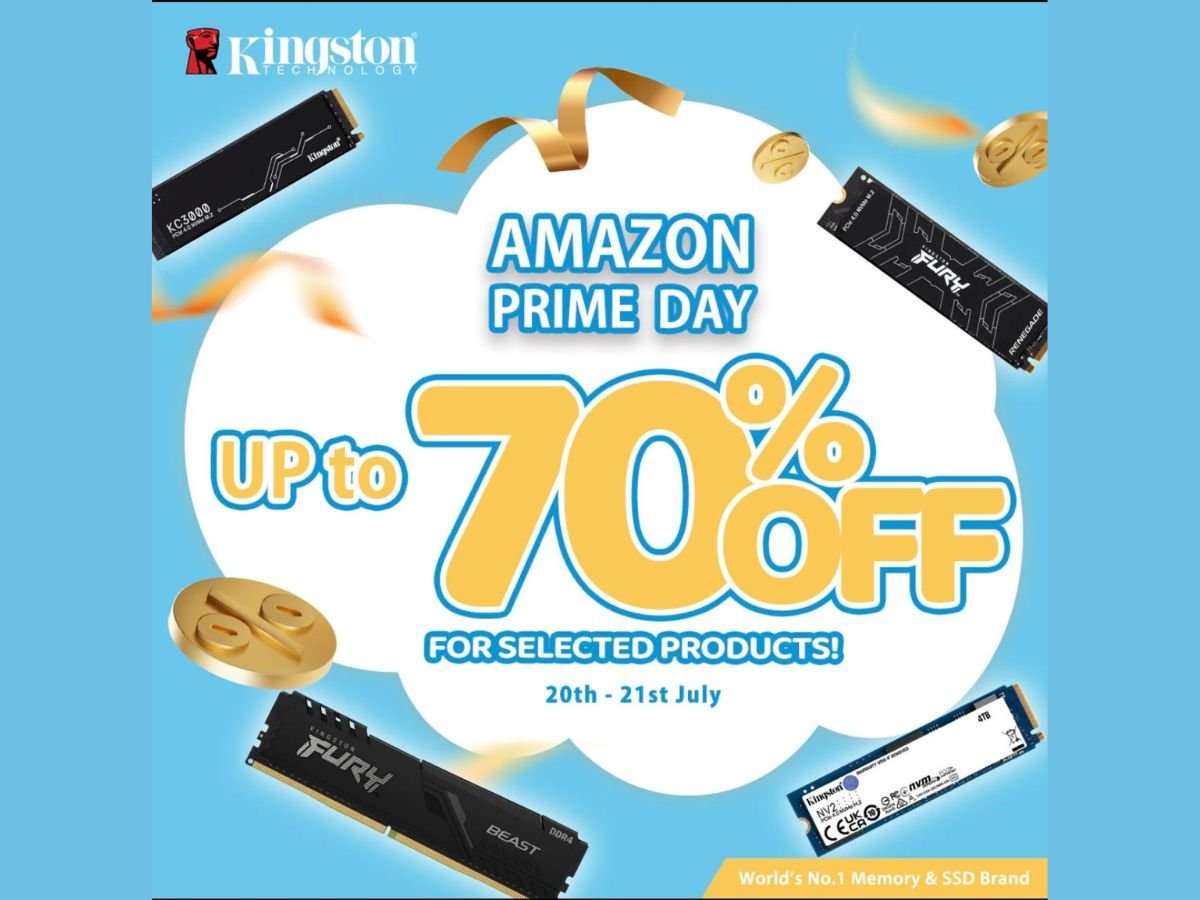 Kingston Technology Announces Up to 70% Discounts on Kingston products During Amazon Prime Day