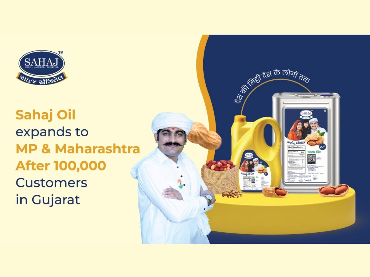 Sahaj Oil Reaches Milestone of 100,000 Customers in Just Four Years