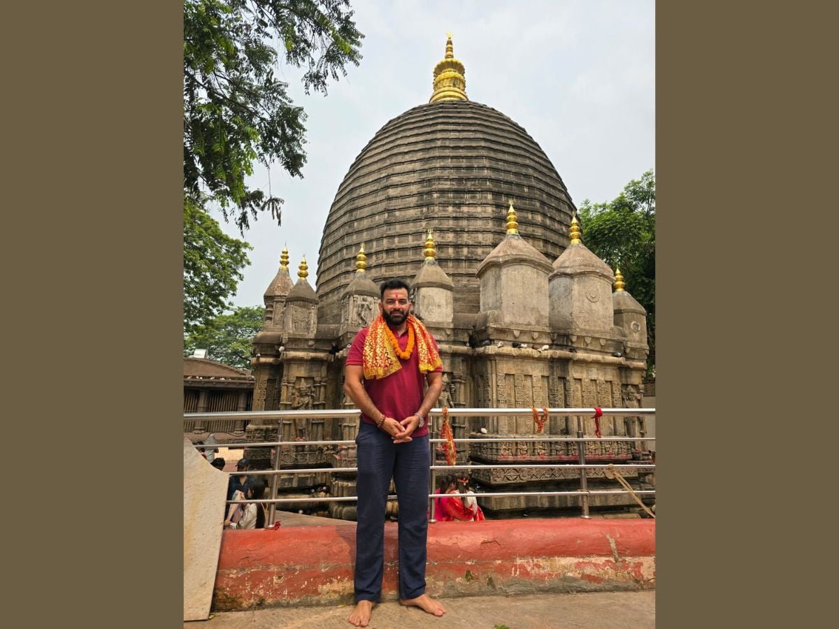 Tapan Acharya Seeks Blessings at Kamakhya Temple Guwahati Assam, Ahead of Roll Ball Federation Cup in Shilong