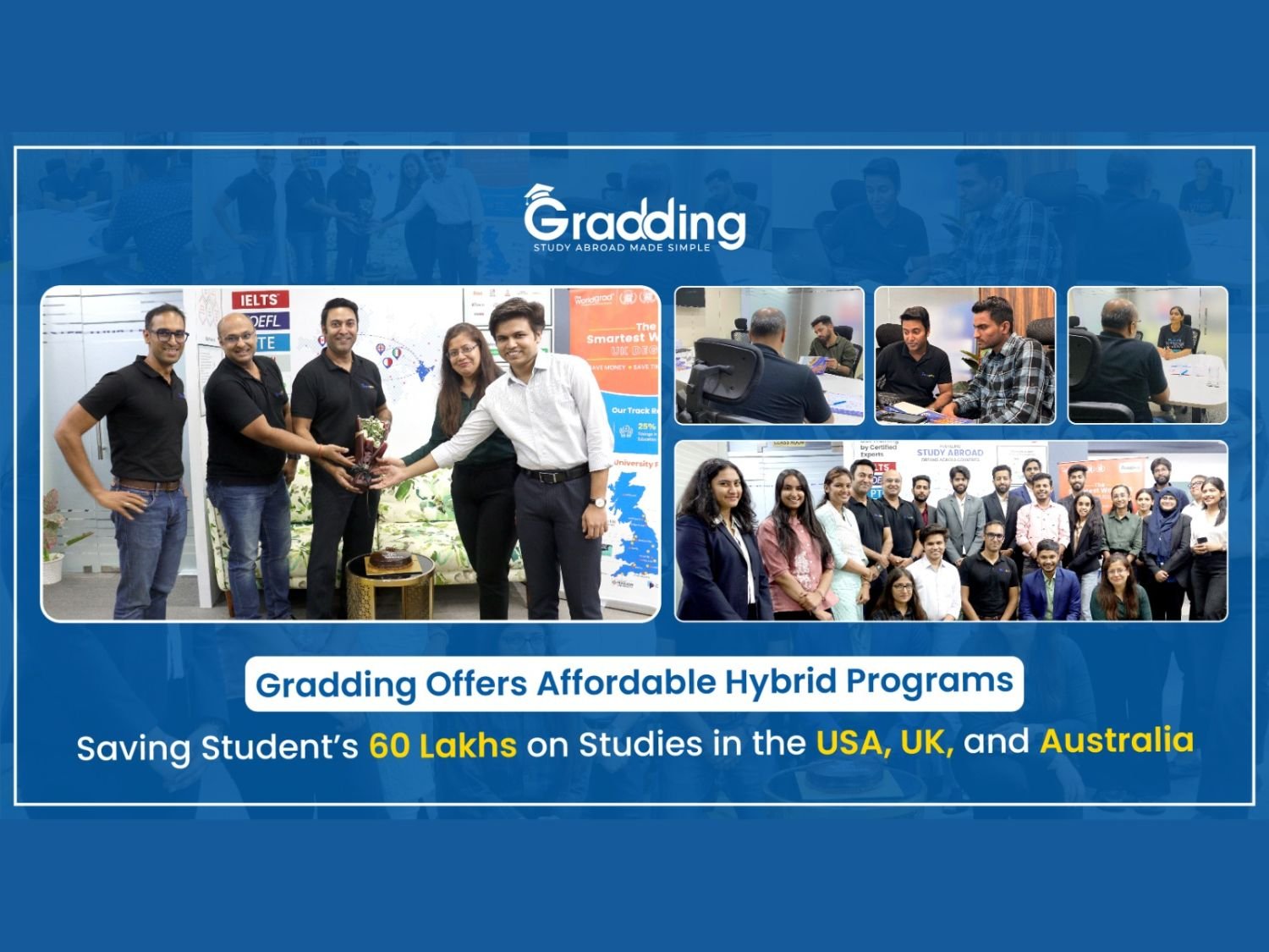 Gradding offers affordable hybrid programs, saving student’s 60 lakhs on studies in the USA, UK, and Australia