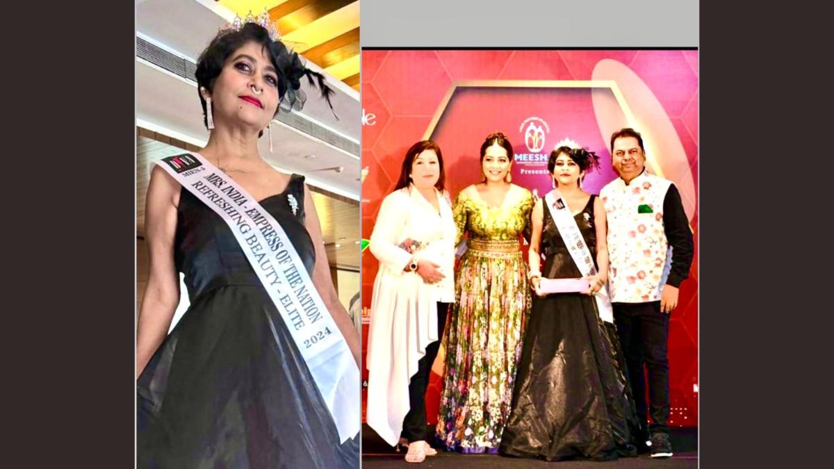 Meenu Srivastava, Educationist from Lucknow crowned Mrs Refreshing Beauty 2024