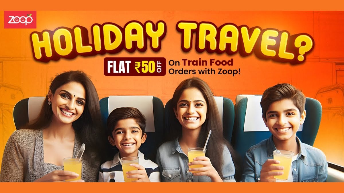 Travel Deal: Flat ₹50 Off on Train Food Order with Zoop!