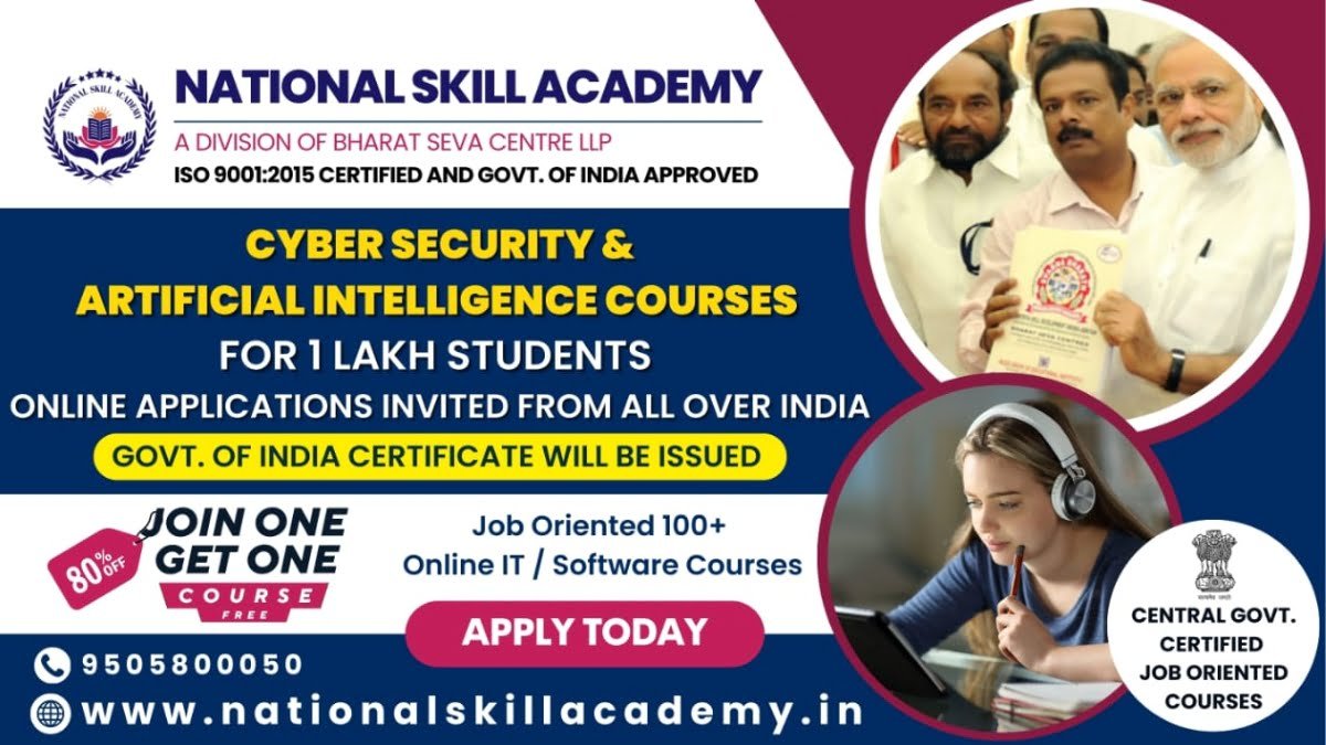 Cyber Security & Ai Courses For 1,00,000 Students Online Applications Invited From All Over India