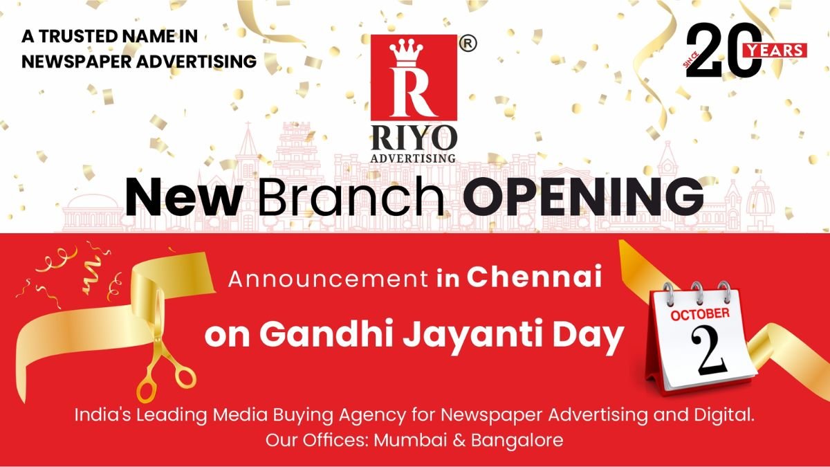 Riyo Advertising Expands to Chennai, Strengthening its Pan-India Reach and Service Offering