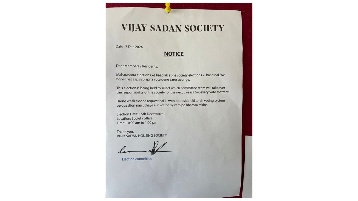 A Society Notice Is Going Viral As It Requests The Participants To Trust The Election System