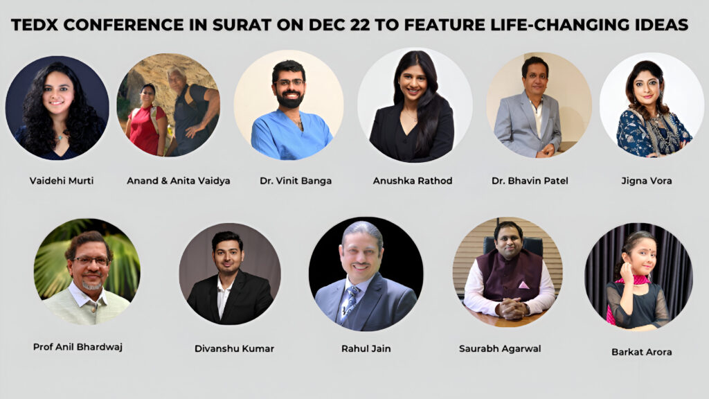 Noted Speakers To Share Life-Changing Insights At TEDxSurat Conference On Dec 22