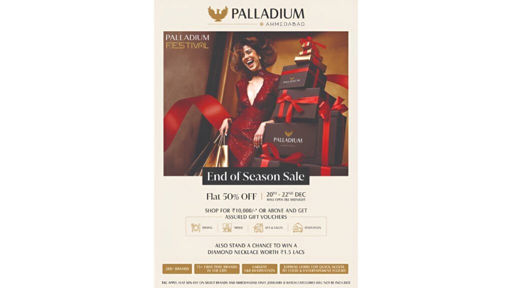 Palladium Ahmedabad Announces Flat 50% Weekend: Shop, Dine and Win Big from 20th–22nd December