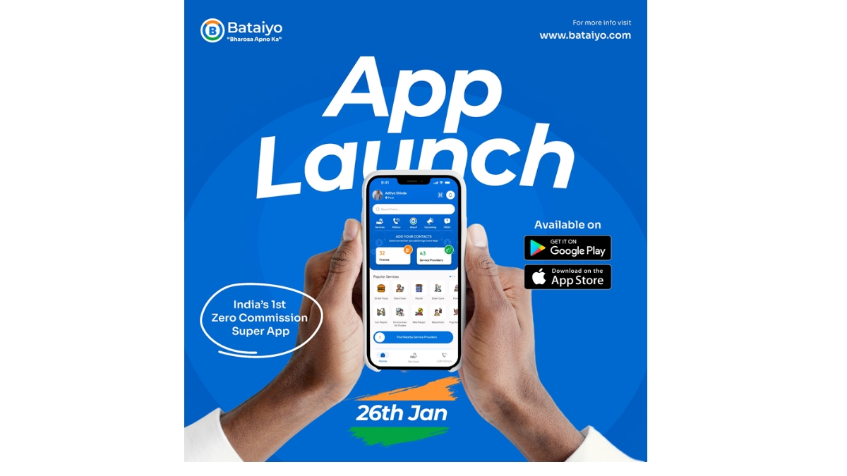 Bataiyo, India’s First Zero-Commission Super App, Launches on January 26, 2025