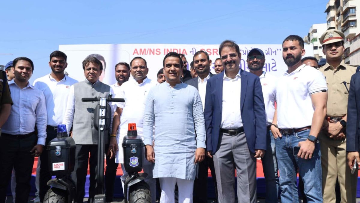 AM/NS India hands over 25 self-balancing e-bikes to Surat Police