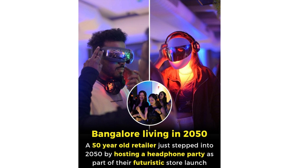 Peak Bengaluru Feb 2050. Futuristic launch for a Futuristic store. 1st time in India