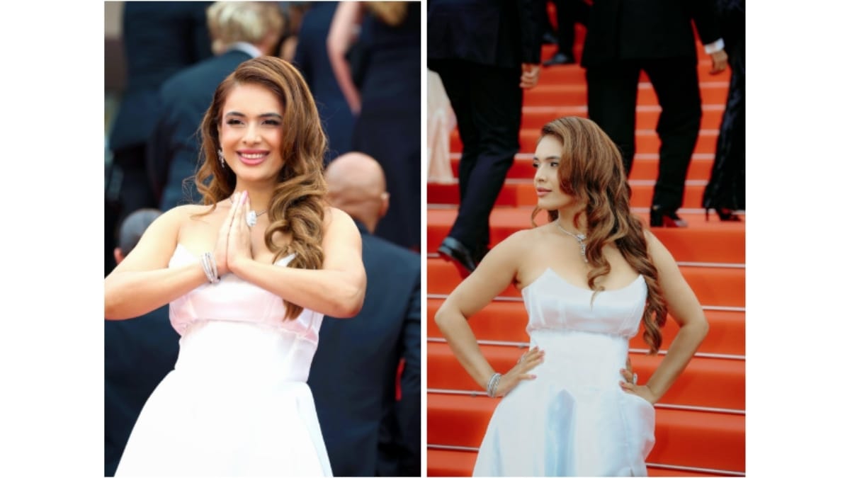 Neha Malik Mesmerizes in Ethereal White Gown for Her Second Red Carpet Appearance at Cannes 2025