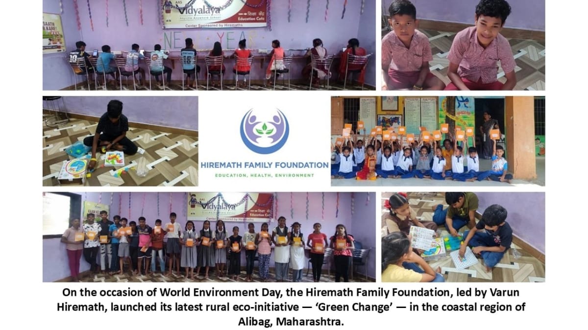 Varun Hiremath Leads ‘Green Change’ to Inspire Village Children on World Environment Day