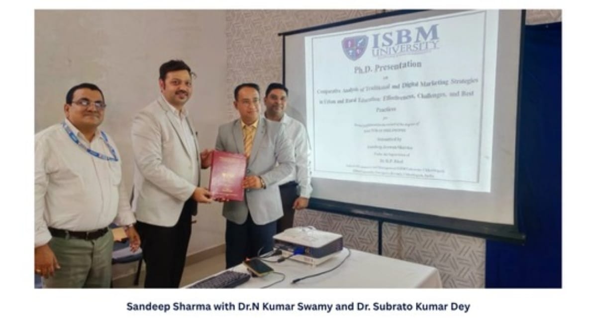 Dr. Sandeep Jeewan Sharma Receives Ph.D. for Path-breaking Research on Education Sector Marketing Strategies