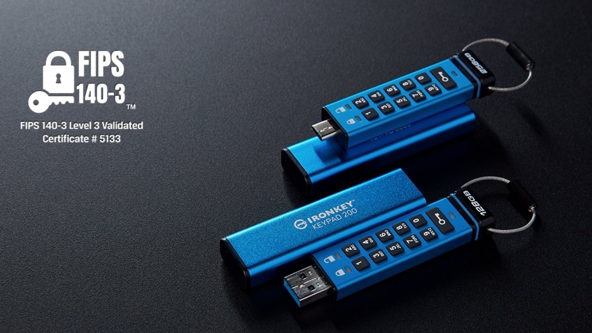 Kingston IronKey Keypad 200 Series Achieves NIST FIPS 140-3 Level 3 Certification